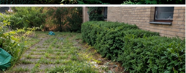 Gartenpflege vorher